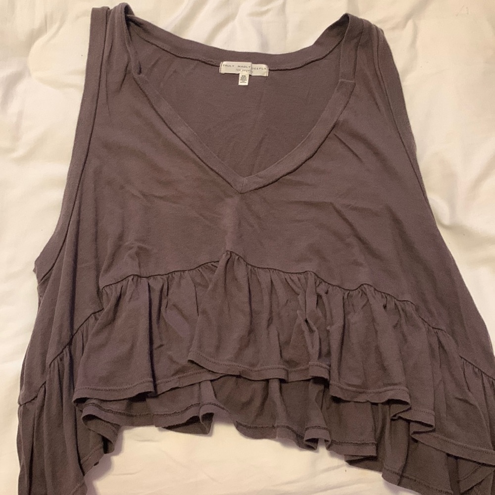 Oversized peplum tank